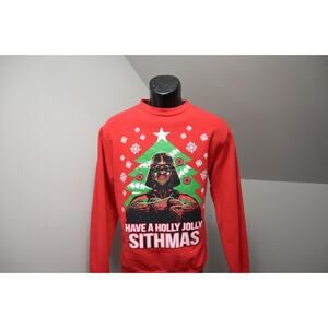 Star Wars Christmas Sweater Holly Jolly Sithmas Ugly Sweater Mens Size Small